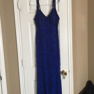 Vintage inspired beaded full-length dress